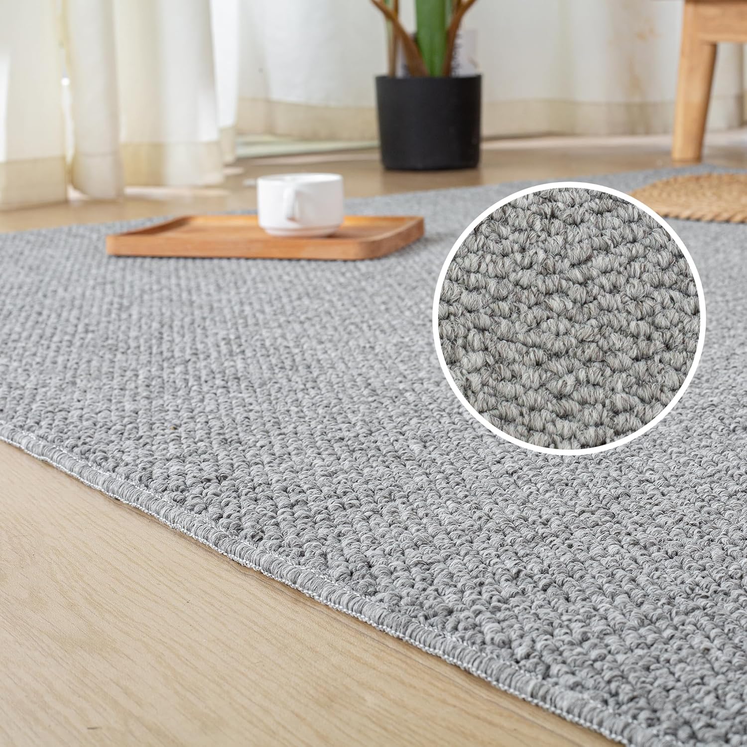 ペルシャ柄ラグカーペット200×250cm 玄関マット ブルー